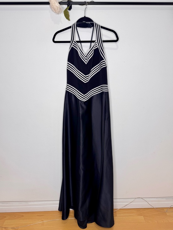 Holt Renfrew Dresses & Skirts - Vintage Holt Renfrew Chevron Striped Halter Gown